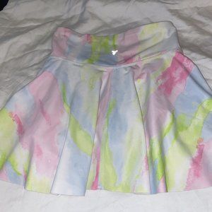 Old Navy Active Girls Water Color Multi High Rise Go Dry Cool Skort Large 10